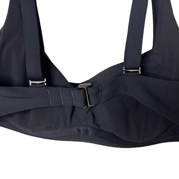 Athleta Square Neck Bra Cup Bikini Top Black Size 32 B/C Swim Wear - Picture 7 of 10